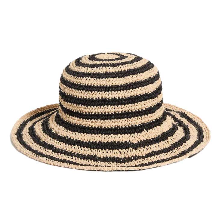 Seafolly Shady Lady Raffia Stripe Bucket Hat